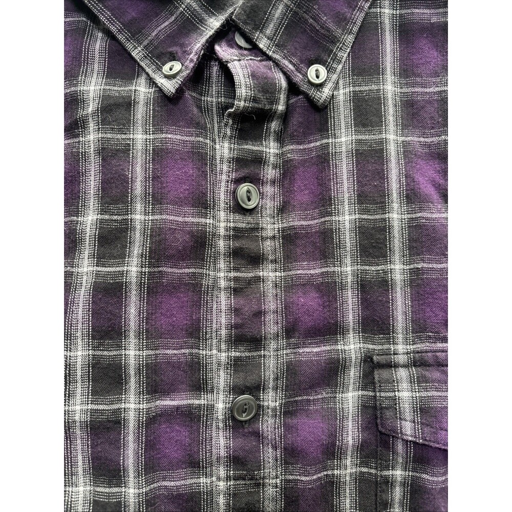 American Eagle Outfitters Slim Fit Plaid Button Down Shirt XXL Cotton Casual - Picture 4 of 7